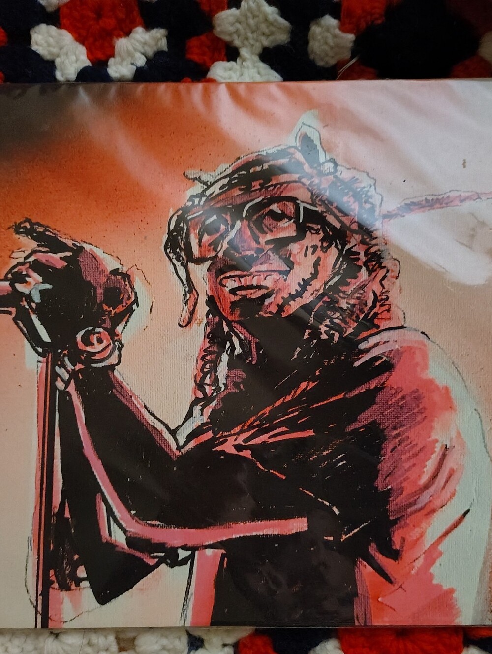 Lil Wayne Painting In Orange, Pink & Black New Orleans Artist 2022